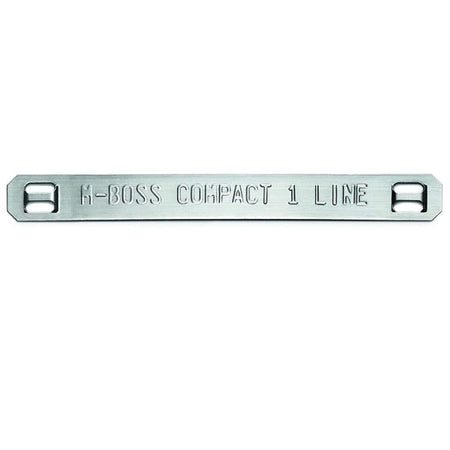 HellermannTyton 544-80102 M-Boss Marker, 3.54" Wide x 0.39" High, Stainless Steel, Silver, 500/Box
