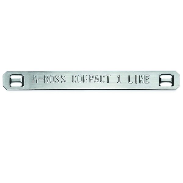 HellermannTyton 544-80102 M-Boss Marker, 3.54" Wide x 0.39" High, Stainless Steel, Silver, 500/Box