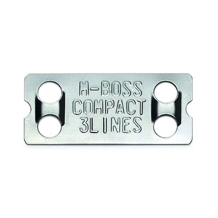 HellermannTyton 544-80201 M-Boss Marker, 1.77" Wide x 0.78" High, Stainless Steel, Silver, 1000/Box