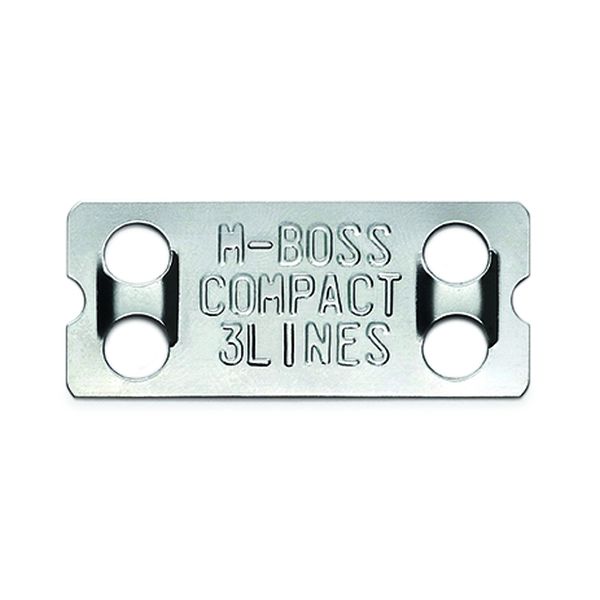 HellermannTyton 544-80201 M-Boss Marker, 1.77" Wide x 0.78" High, Stainless Steel, Silver, 1000/Box