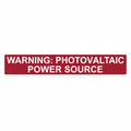 HellermannTyton 596-00206 Solar Label, Reflective, 2017 Code, WARNING PHOTOVOLTAIC POWER SOURCE, 6.5" x 1.0", VL, Red, 50/pkg