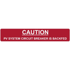 HellermannTyton 596-00236 Solar Label, CAUTION PHOTOVOLTAIC SYSTEM BACKFED, 4.12