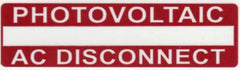 HellermannTyton 596-00237 Solar Label, Printable, 2017 Code, PHOTOVOLTAIC AC DISCONNECT, 3.75