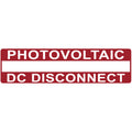 HellermannTyton 596-00238 Solar Label, Printable, 2017 Code, PHOTOVOLTAIC DC DISCONNECT, 3.75" x 1.0", PET, Red, 50/roll
