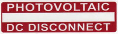 HellermannTyton 596-00238 Solar Label, Printable, 2017 Code, PHOTOVOLTAIC DC DISCONNECT, 3.75