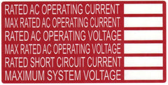 HellermannTyton 596-00240 Solar Label, Printable, 2017 Code, DC BACKUP SYSTEM, 4.0