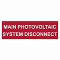 HellermannTyton 596-00243 Solar Label, Reflective, 2017 Code, MAIN PV SYSTEM DISCONNECT, 5.5" x 1.75", VL, Red, 50/pkg