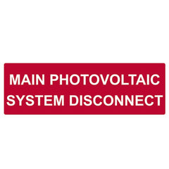 HellermannTyton 596-00243 Solar Label, Reflective, 2017 Code, MAIN PV SYSTEM DISCONNECT, 5.5