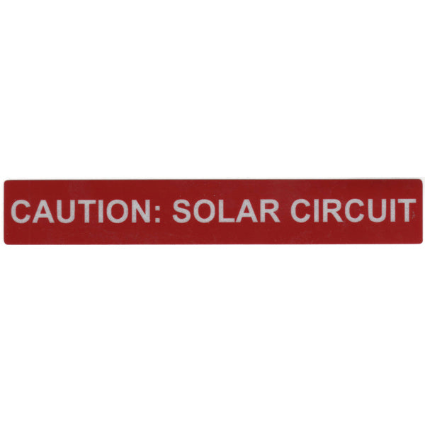 HellermannTyton 596-00247 Solar Label, Reflective, CAUTION SOLAR CIRCUIT, 6.5" x 1.0", VL, Red, 50/pkg