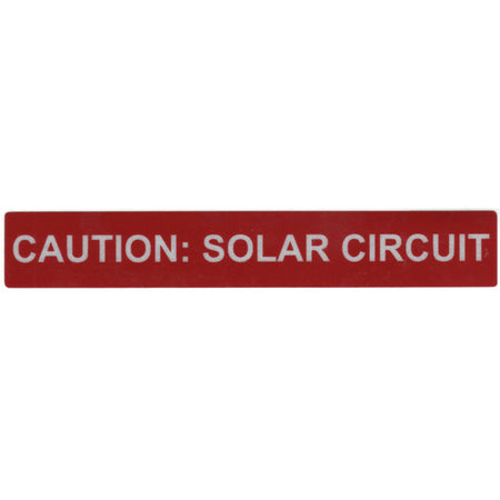 HellermannTyton 596-00247 Solar Label, Reflective, CAUTION SOLAR CIRCUIT, 6.5" x 1.0", VL, Red, 50/pkg