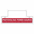 HellermannTyton 596-00257 Solar Marker, Non-Adhesive, PV POWER SOURCE, 6.75" x 2.75", VL, Red, 1/pkg