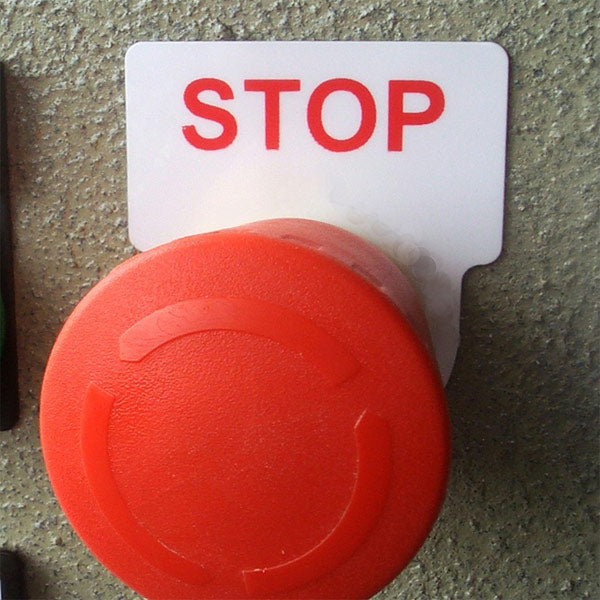 HellermannTyton 596-00412 Foam Nameplate, 1.25" x 1.25" Button Label With .88" Hole, PET, White, 250/roll