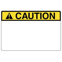 HellermannTyton 596-00425 Pre-Printed Header Label, CAUTION, 3.0