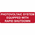 HellermannTyton 596-00474 Solar Label, Reflective, PHOTOVOLTAIC SYSTEM...RAPID SHUTDOWN, 5.5" x 1.75", Red, 50/pkg