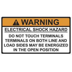 HellermannTyton 596-00497 Solar Label, WARNING ELECTRICAL SHOCK HAZARD, 3.75