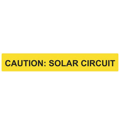 HellermannTyton 596-00615 Solar Label, Reflective, CAUTION SOLAR CIRCUIT, 6.5