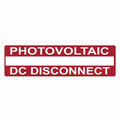 HellermannTyton 596-00651 Solar Label, Printable, PHOTOVOLTAIC DC DISCONNECT, 3.75" x 1.0", PET, Red, 50/roll
