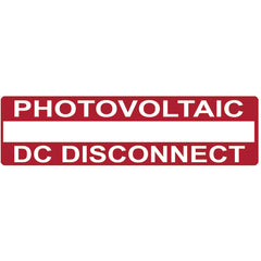 HellermannTyton 596-00651 Solar Label, Printable, PHOTOVOLTAIC DC DISCONNECT, 3.75