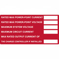 HellermannTyton 596-00653 Solar Label, Printable, DC Module, 4.0" x 2.0", PET, Red, 25/roll