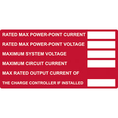HellermannTyton 596-00653 Solar Label, Printable, DC Module, 4.0
