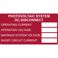 HellermannTyton 596-00654 Solar Label, Printable, DC Rating, 3.75