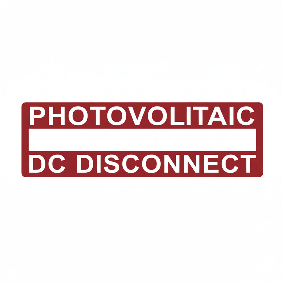 HellermannTyton 596-00854 Solar Label, Printable, 2017 Code, PHOTOVOLTAIC DC DISCONNECT, 3.75" x 1.0", PET, Red, 10/pkg