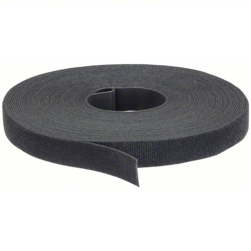 VELCRO BRAND Hook-and-Loop Cable Tie Roll: 75 ft Lg, 2 in Wd, 29 lb Tensile Strength, Black