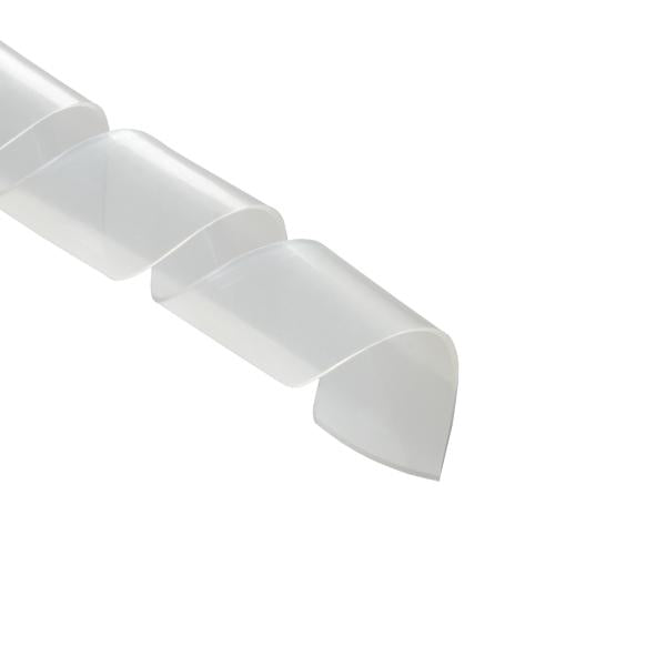 HellermannTyton 5P9C Spiralwrap Protective Sheathing, 1" Diameter, PTFE, Natural, 100 ft/roll