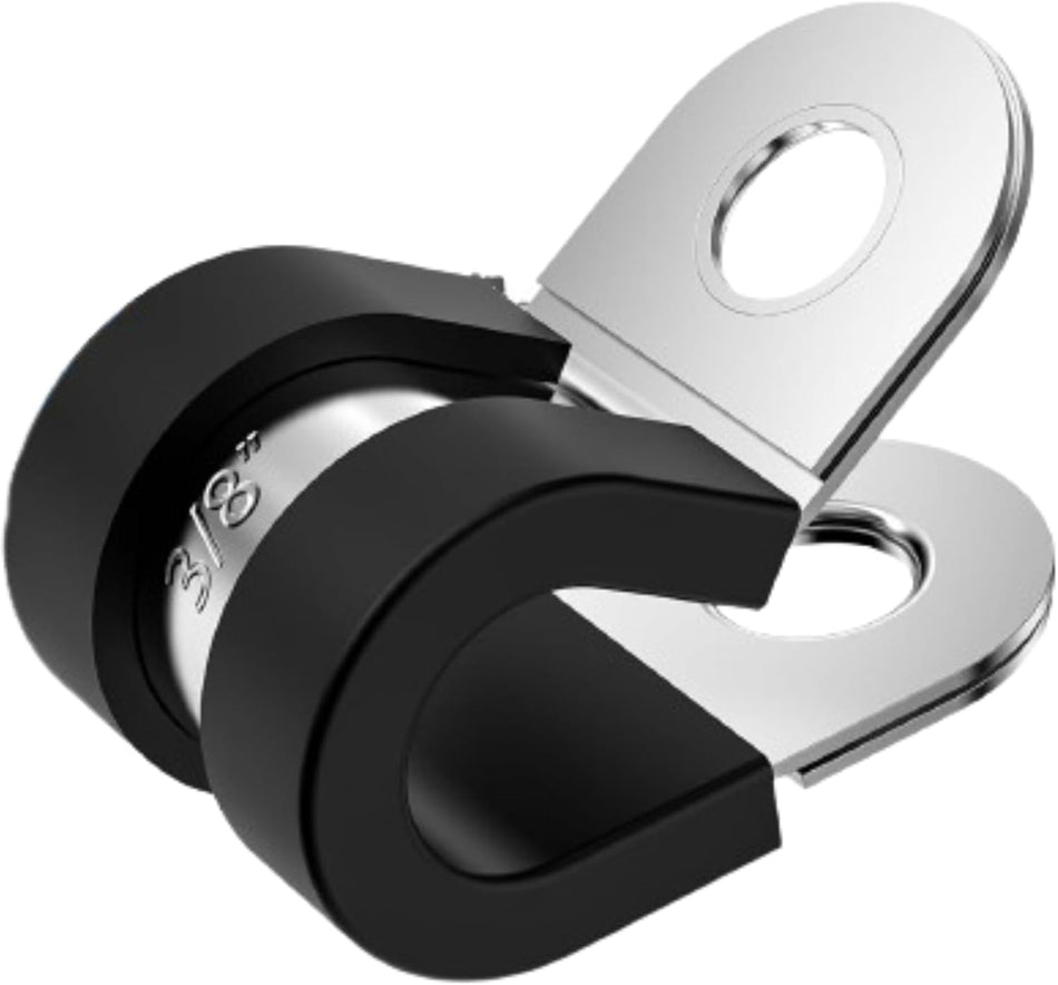 3/8" Rubber Lined Steel P-Clamp 100/bag