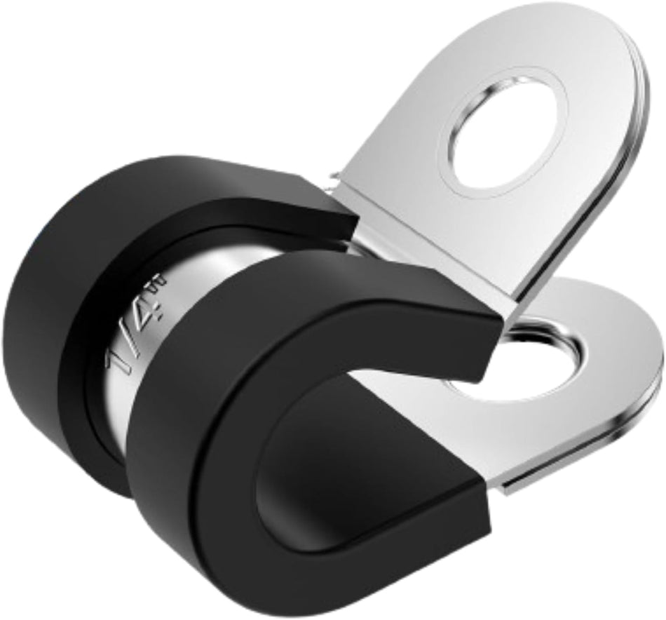 1/4" Rubber Lined Steel P-Clamp 100/bag
