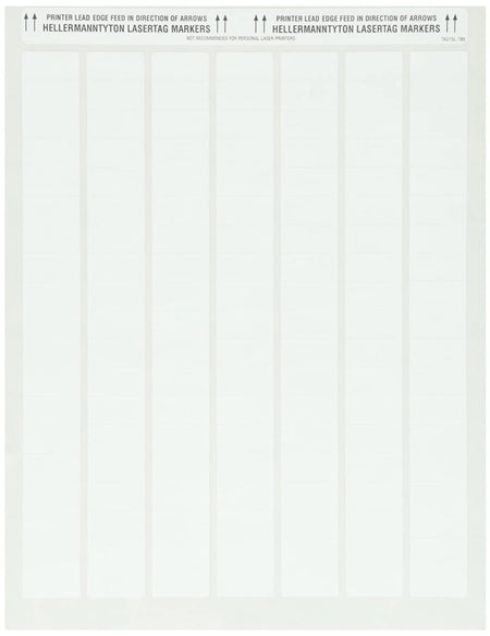 HellermannTyton TAG15L-789 Laser Tag Label, 1.0" x .50", 133 Per Sheet, PET, White 5000/pkg