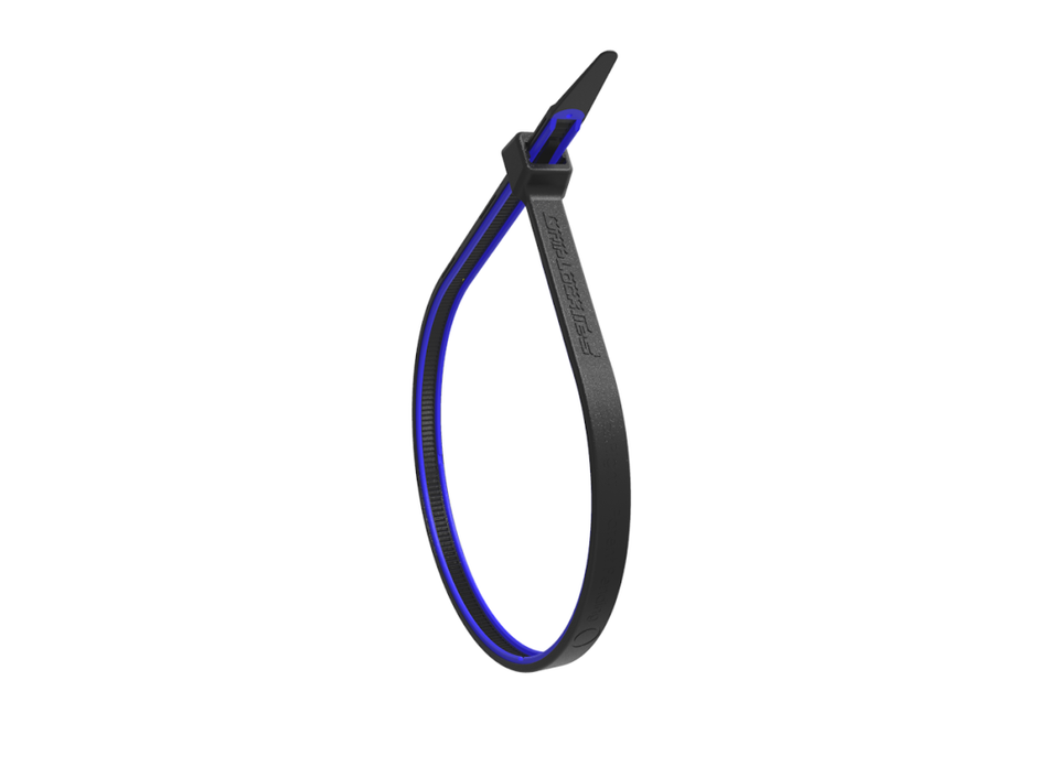 12" 70lb UV Black and Blue GripLockTies 48/bag