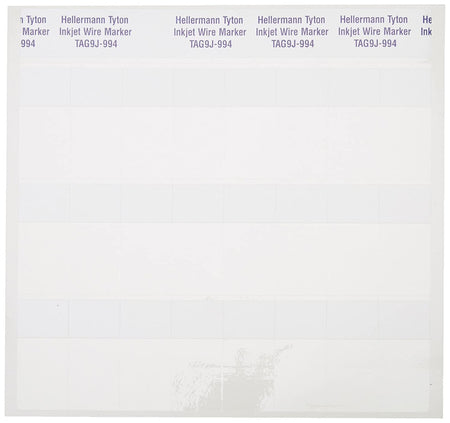HellermannTyton TAG9J-994 Ink Jet Label, Self-Laminating, 1.0" x .75" x 2.25", 24 Per Sheet, PET, White, 1000/pkg