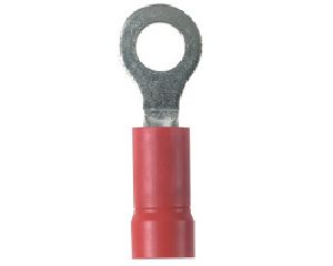 HILLSDALE #50610N Terminal, Ring; Insulated; 600V; No. 10; 8 to 8 AWG 100/Bag