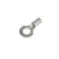 Sta-Kon Non-Insulated Ring Terminal, 12-10 AWG, 1/4 in Stud, Metallic, 250 Pack