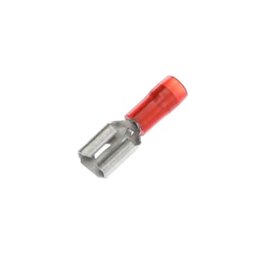 Sta-Kon Nylon Insulated Disconnect Terminal, 22-18 AWG, 0.250 in Tab, Red, 100 Pack