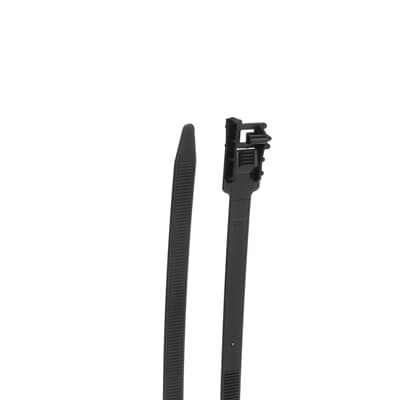 Thomas & Betts TY5409 Heavy Duty Releasable Lashing Cable Tie 200 lb. 19" Black Weather-Resistant Nylon, Width .5 in., Maximum Wire Bundle Diameter 4.75 in., Temperature Rating -40F° to 176F°, 25 Per Standard Pack