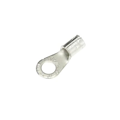 Sta-Kon Non-Insulated Ring Terminal, 6.00 AWG, 5/16 in Stud, Metallic, 20 Pack