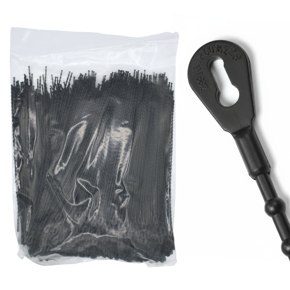 11" 75lb UV Black Beaded Cable Ties 1,000/bag Part # Bead-11-75-0M