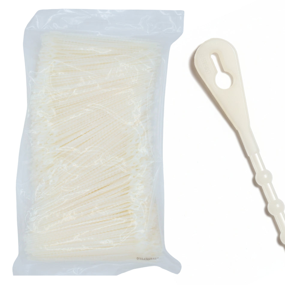 4" 18lb Natural Beaded Cable Ties 1000/bag Part # Bead-4-18-9M