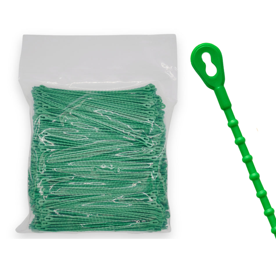 8.9" 75lb Green Bead Tie 1,000/bag, Part# Bead-8-75-0M-Green