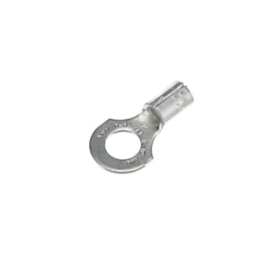 Sta-Kon Non-Insulated Ring Terminal, 12-10 AWG, 1/4 in Stud, Metallic, 250 Pack