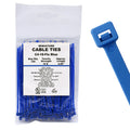 4" 18lb Fluorescent Blue Cable Ties 100/bag Part # C4-18-Flo Blue