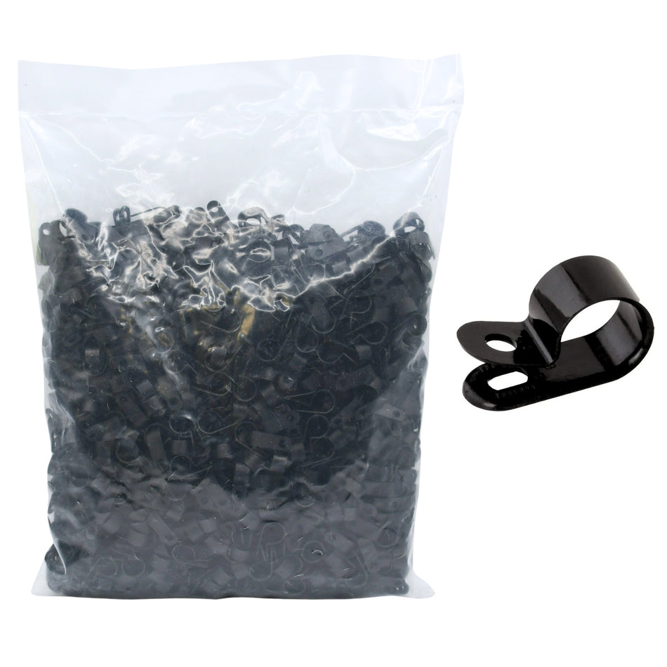 1/2" Black Light Duty Cable Clamp 3/8" wide, 1000/bag, CC3-1/2-0M