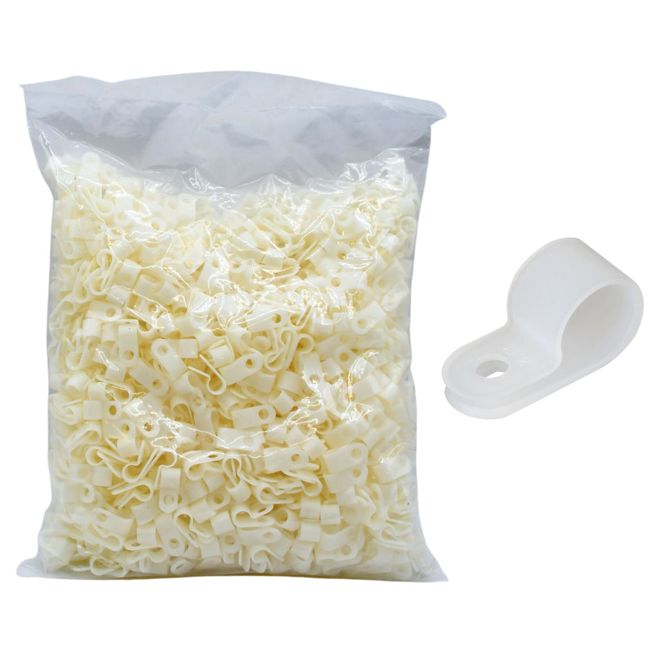 1/4" Natural Light Duty Cable Clamp 3/8" wide, 1000/bag, CC3-1/4-9M