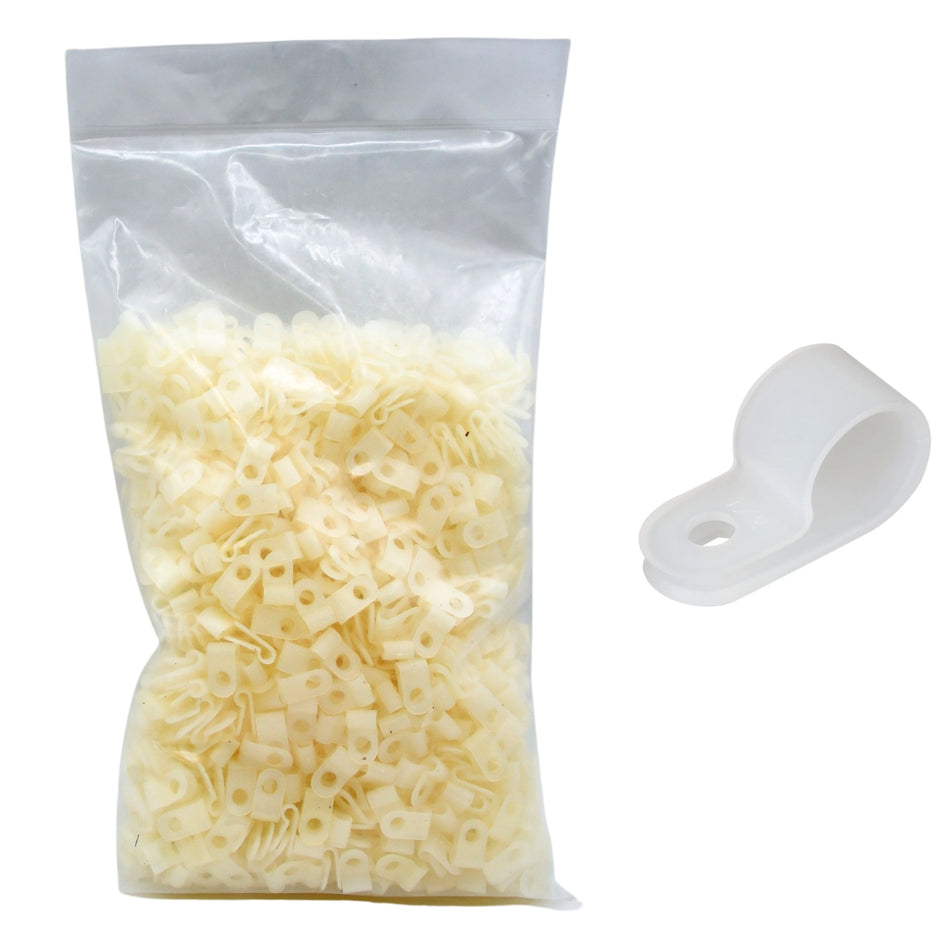 1/8" Natural Light Duty Cable Clamp 3/8" wide, 1000/bag, CC3-1/8-9M