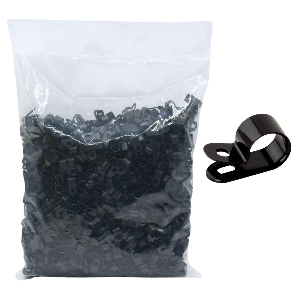 5/16" Black Light Duty Cable Clamp 3/8" wide, 1000/bag, CC3-5/16-0M