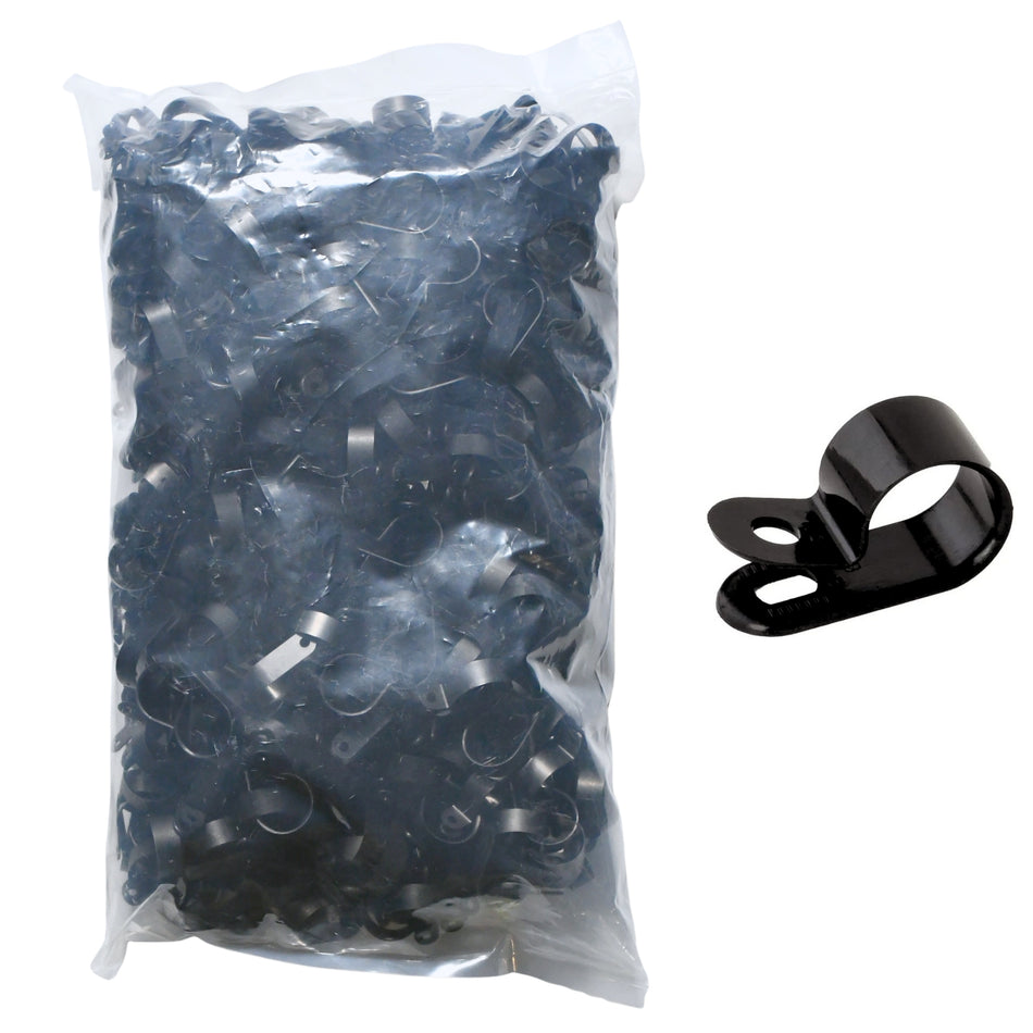 Black Cable Clamp 1" closed, 1/2" wide 500/bag Part#CC5-1-0D