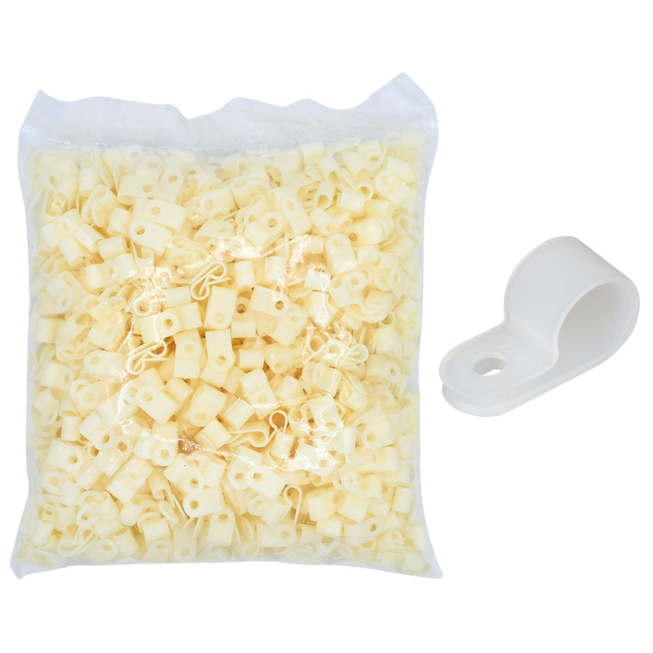 1/4" Natural Heavy Duty Cable Clamp 1/2" wide, 1000/bag, CC5-1/4-9M