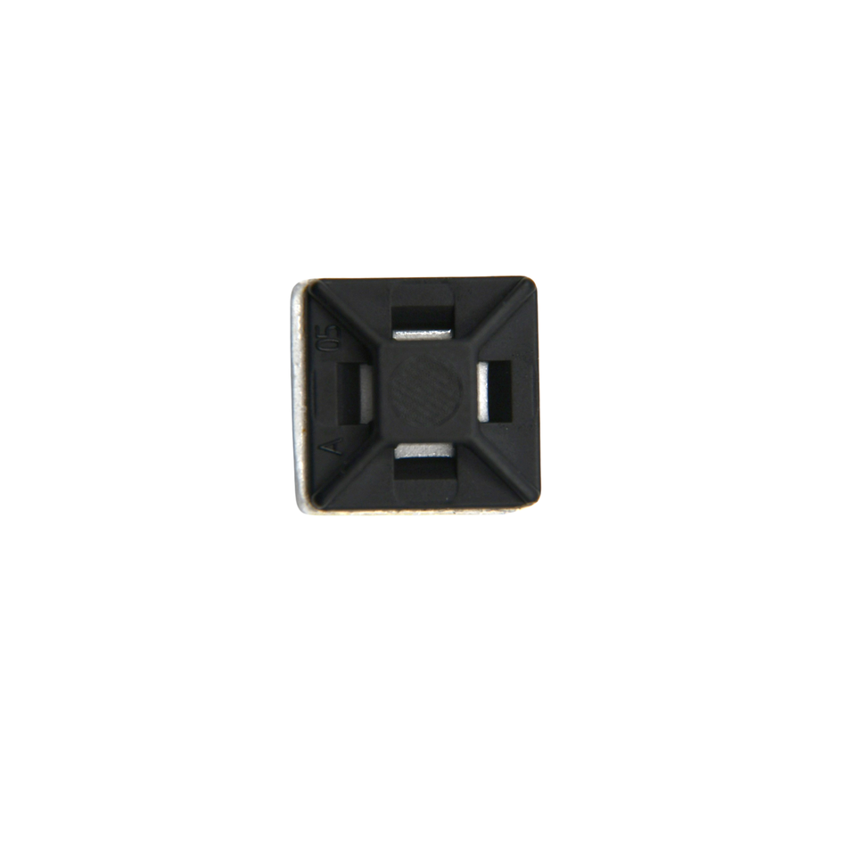 .50" UV Black Mount with White Adhesive Backing Cable Tie Mounts 100/bag Part # CM50-0C